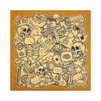 High Quality Skull Chimpanzees Print Cashew Hip Hop Cotton Square Bandana Scarf Riding Headband Paisley Gifts For Men Unisex