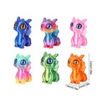 20/5pcs 3D Printed Dragon Ornaments for Kids Birthday Party Favors Pinata Filler Easter Christmas Gifts Home Table Decorations