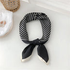 Women Korean version of simple stripes brocade forging 70cm small square scarf scarf headscarf