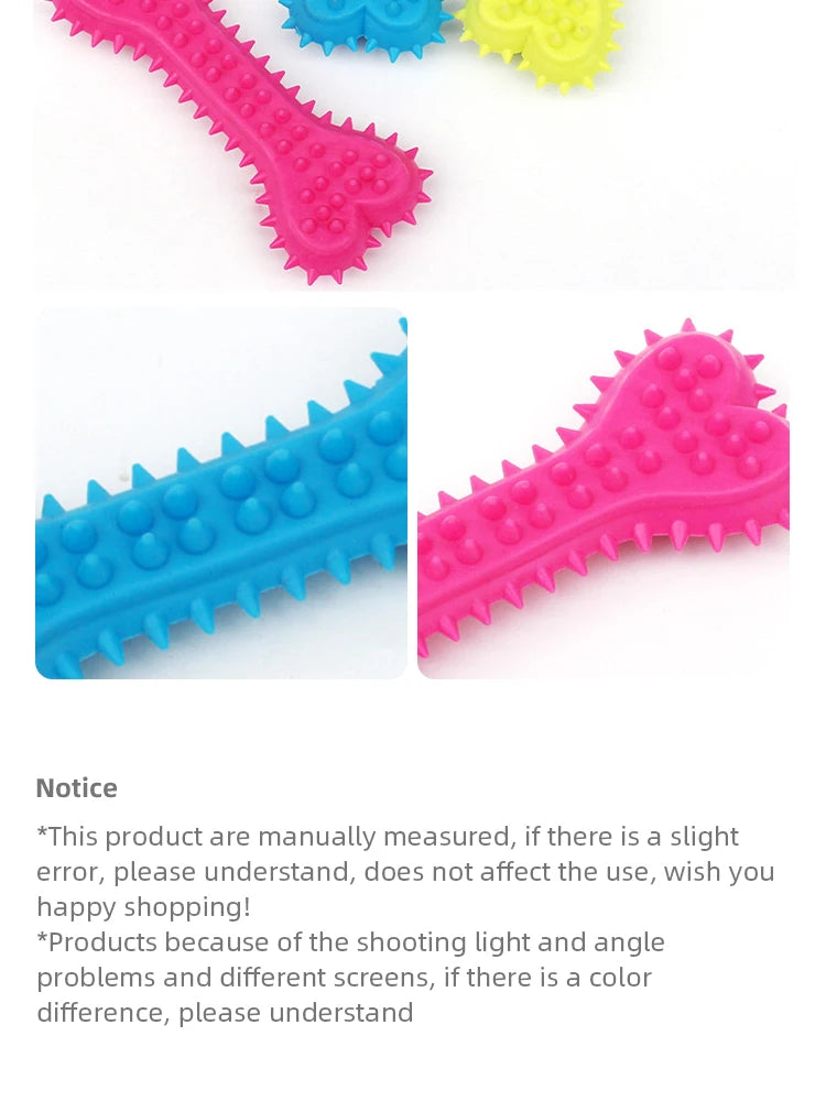 1PCs Pet Chew Toy Soft Rubber Bite-resistance Bone Shape Teeth Grinding Chewing Toys for Small Dogs Training Pet Supplies