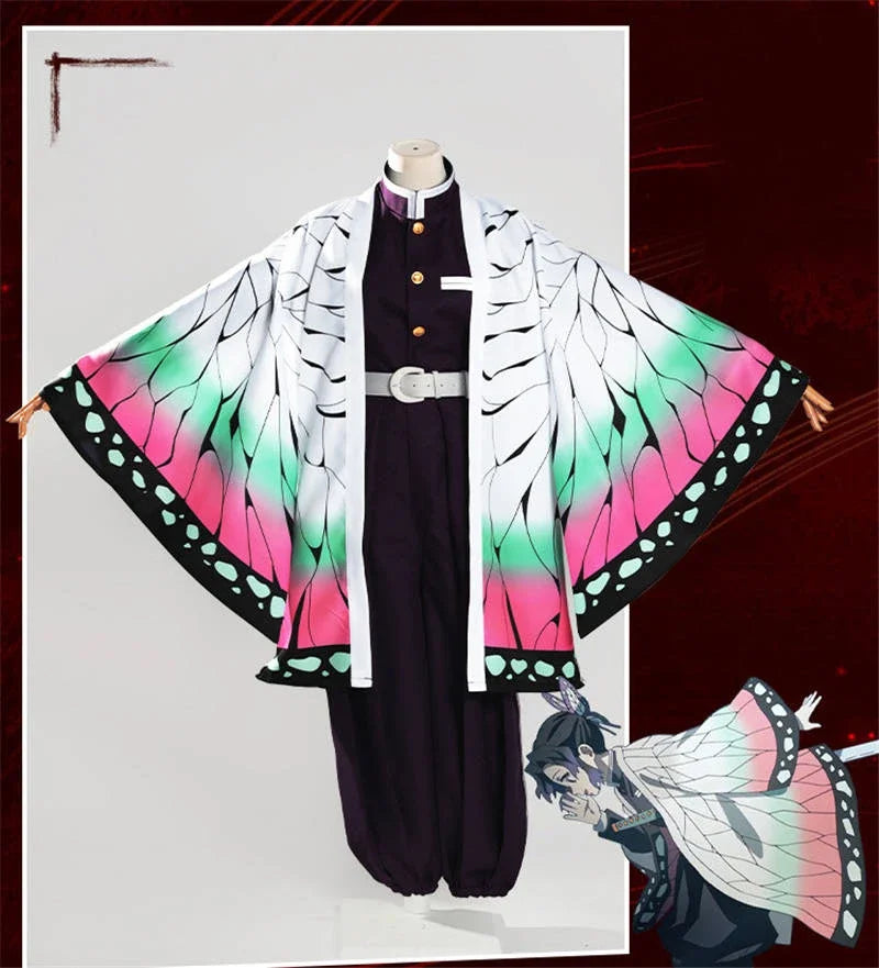 Kochou Shinobu Anime Cosplay Costume with - Wig Set