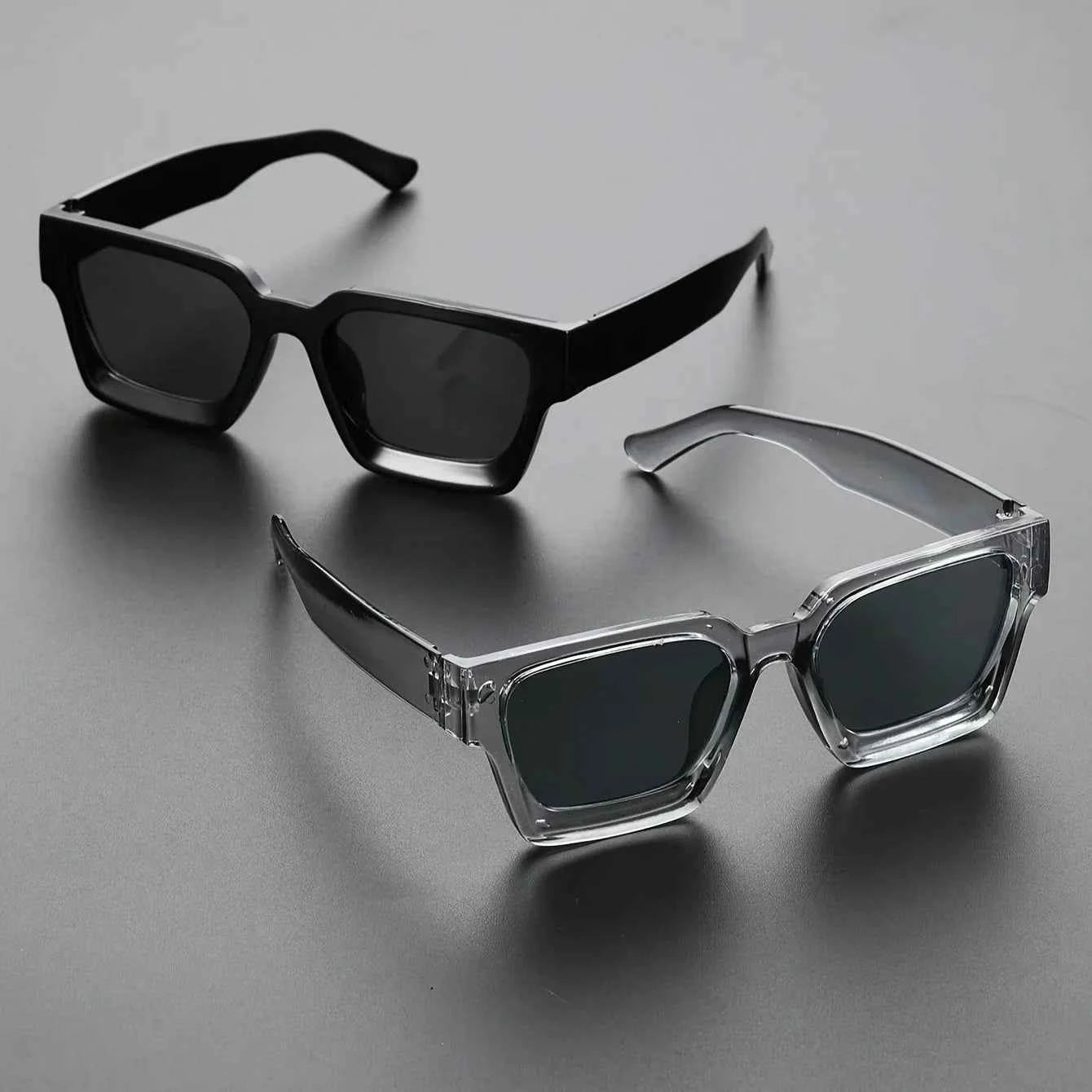 Classic Square Plastic Frame Sunglasses for Men & Women