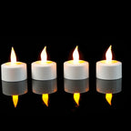 1/2/3/4 Pieces Yellow Light LED Candles With USB Charge,Flameless Decorative Wedding Christmas Rechargeable Tea Lights