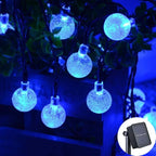 Solar Globe String Lights Waterproof Outdoor Fairy Lights 8 Modes