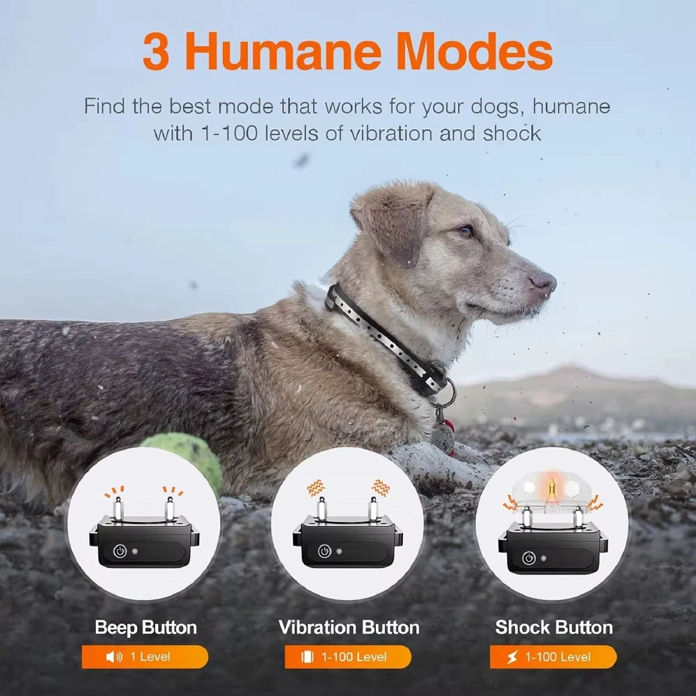 1000m Rechargeable Dog Training Collar With Remote Control