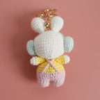Cute Rabbit Crochet Keychain Handmade Bunny Bag Charm