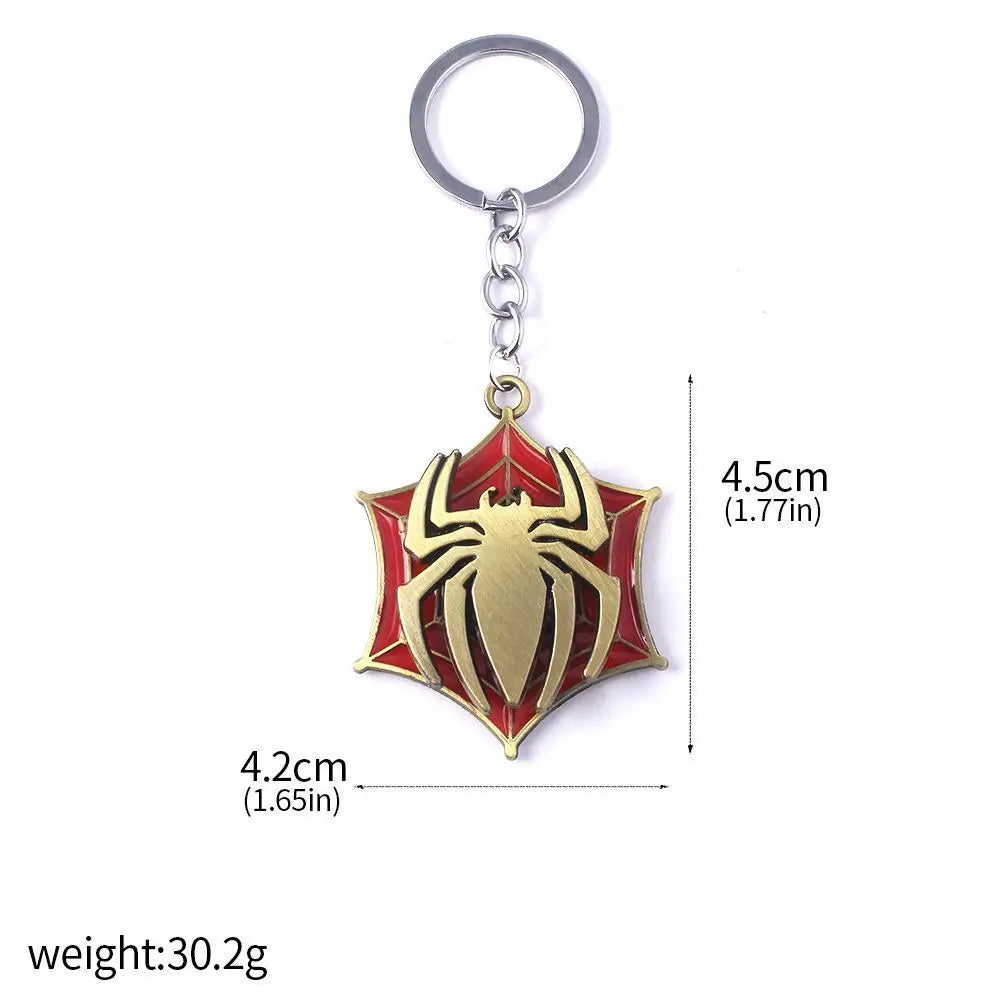 Movie Rotatable Spider Blade Keychain Creative Spider Keyring Cosplay Props Handsome for  Men Women Backpack Jewelry