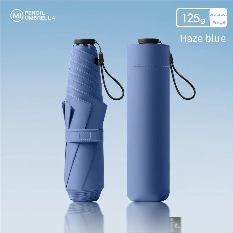 125g Japanese ultra-light portable sun umbrella sun protection and ultraviolet rain dual-purpose 3-fold 6-bone pencil umbrella f