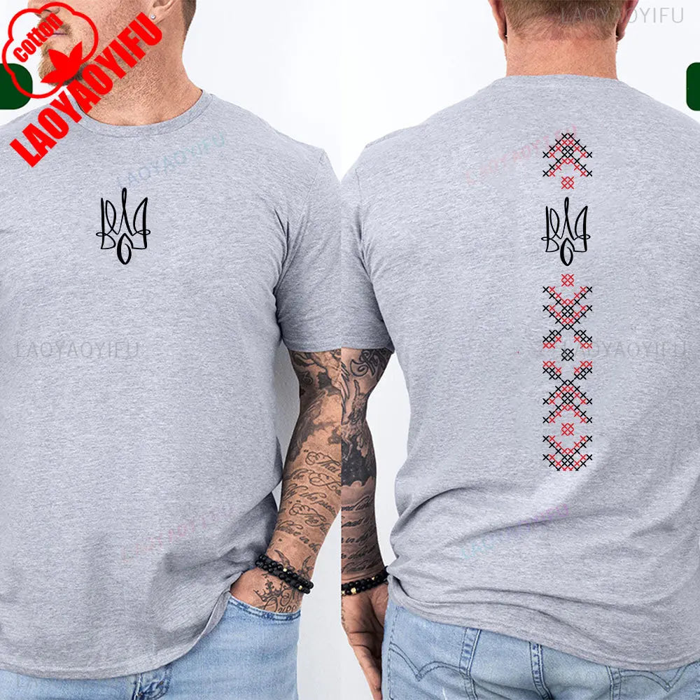 Ukraine Shirt UNISEX Ukraine Flag Shirt Symbol Tryzub Ukrainian Patriotic Shirt Summer Camisetas Nostalgia Street Fashion Tops