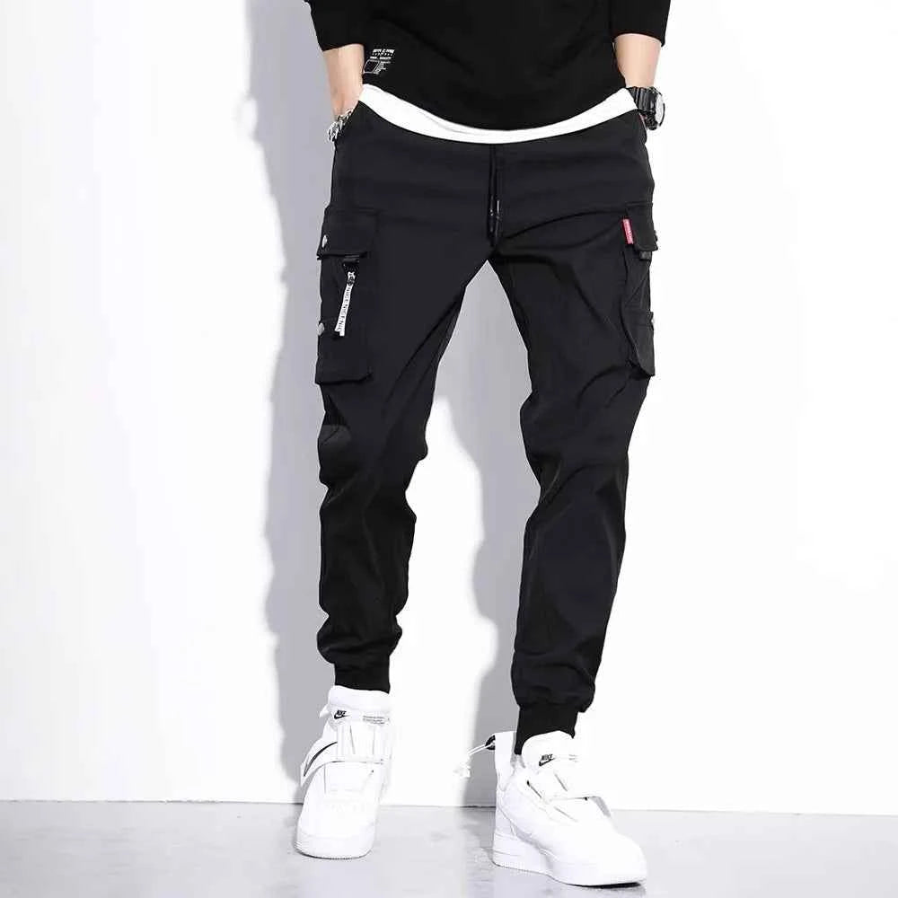 2026 New Trendy Solid Color Pants, Multi Flap Pocket Men's Cargo Pants, Loose Casual Outdoor Pants, Hombre Work Pants oversized