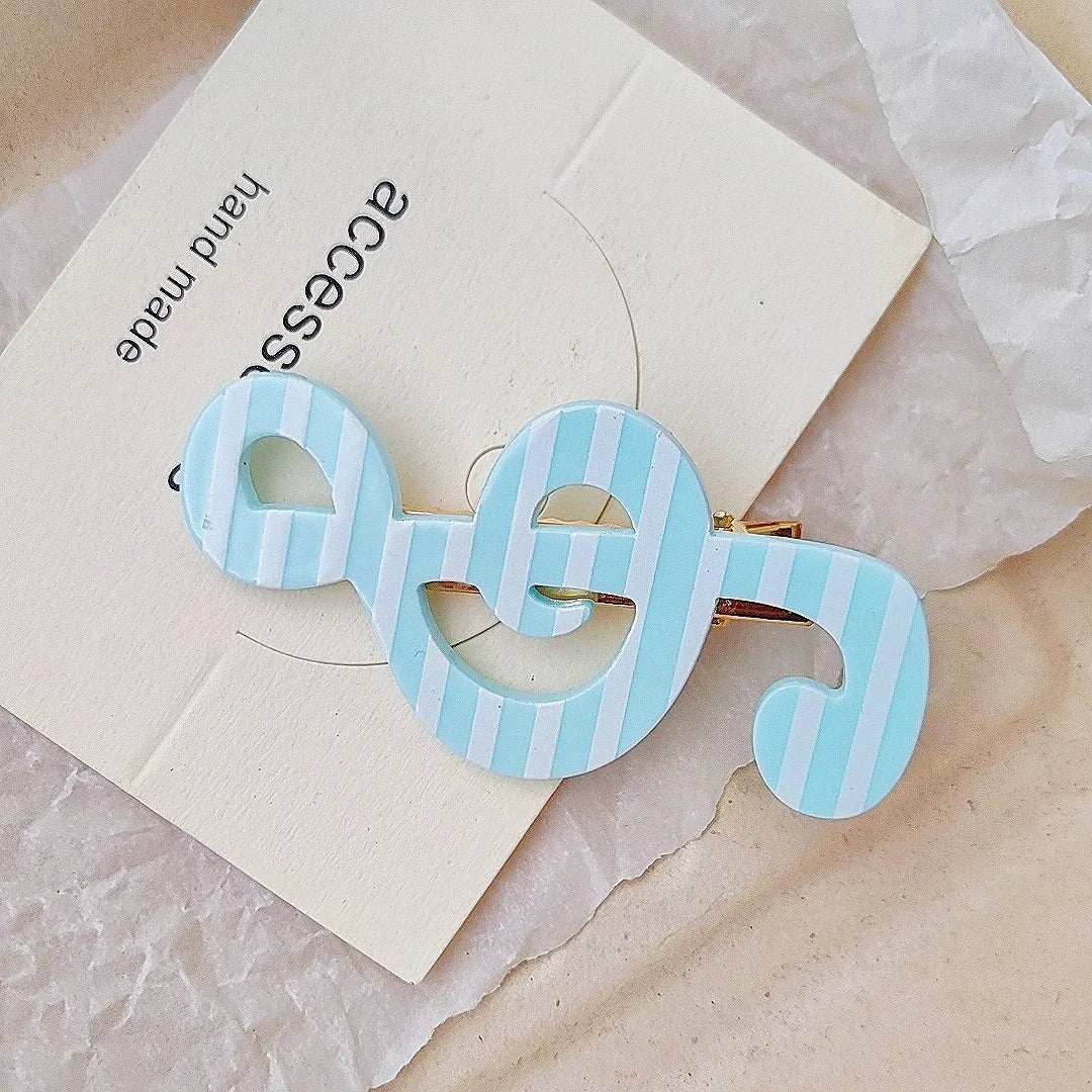1/2pcs Y2K Style Musical Note Hair Clip Harajuku Hairclips Side Bangs Clip Sweet Girl Hairpin for Women Trendy Hair Accessories