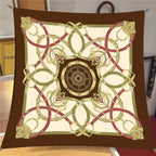 New 90cm Medium Square Scarf Desktop Printing Exquisite Right-angle Crimped High-quality Twill Women's Headscarf Shawl