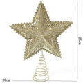 25cm Christmas Tree Top Glitter Gold Silver Star Home Xmas Tree Ornaments Christmas Decoration For Home 2024 Natal New Year 2025