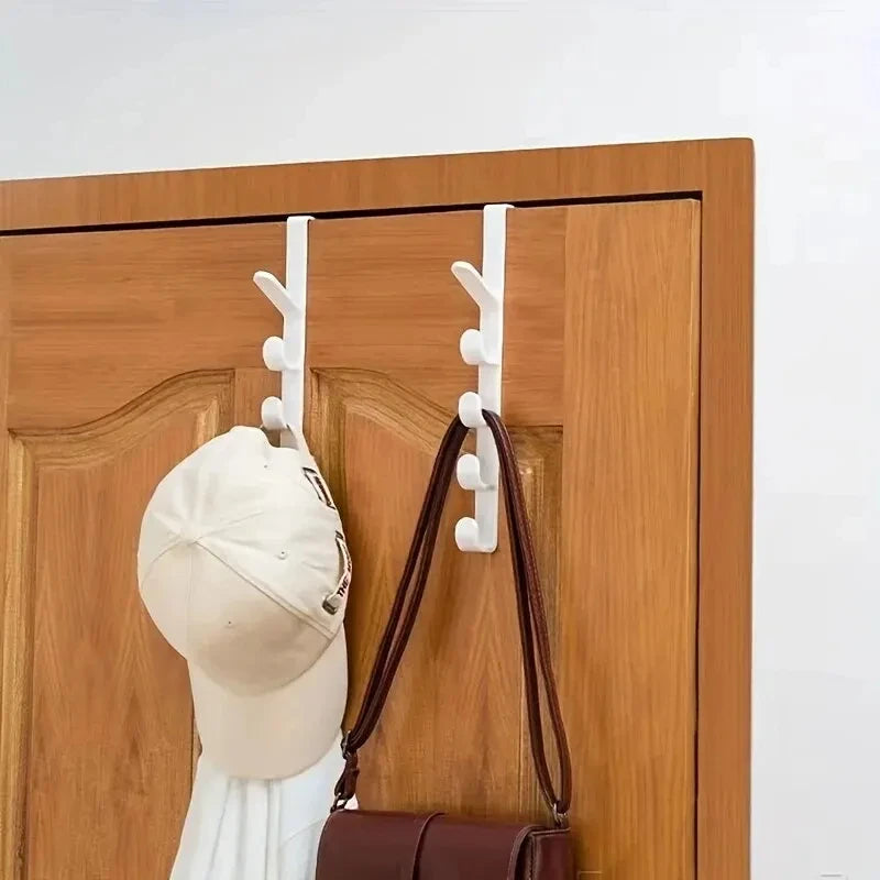 Over the Door Clothes Hanging Rack – Plastic Door Storage Organizer