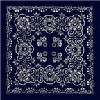 70CM Oversized Hip Hop Amoeba Cashew Cotton Square Bandana Scarf Headband Black Paisley Gifts For Men/Boys/Girls