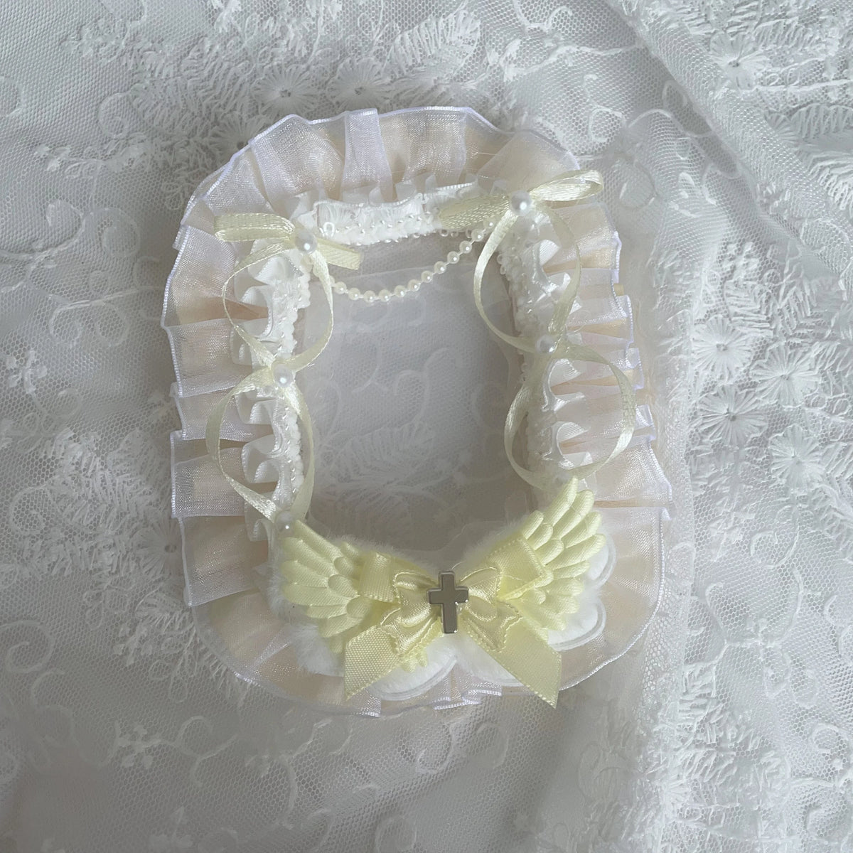 Lace bar ji matt decorative card cover bow ribbon pearl photo small card storage display handmade DIY handmade decorative auxili