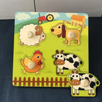 Montessori Toy Wooden Building Blocks Early Learning Educational Toys Color Shape Match Kids Puzzle Toys For Children Boys Girls