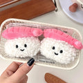 2 Pcs Cute shrimp Rice and vegetable roll doll versatile backpack pendant cartoon sushi doll key chain