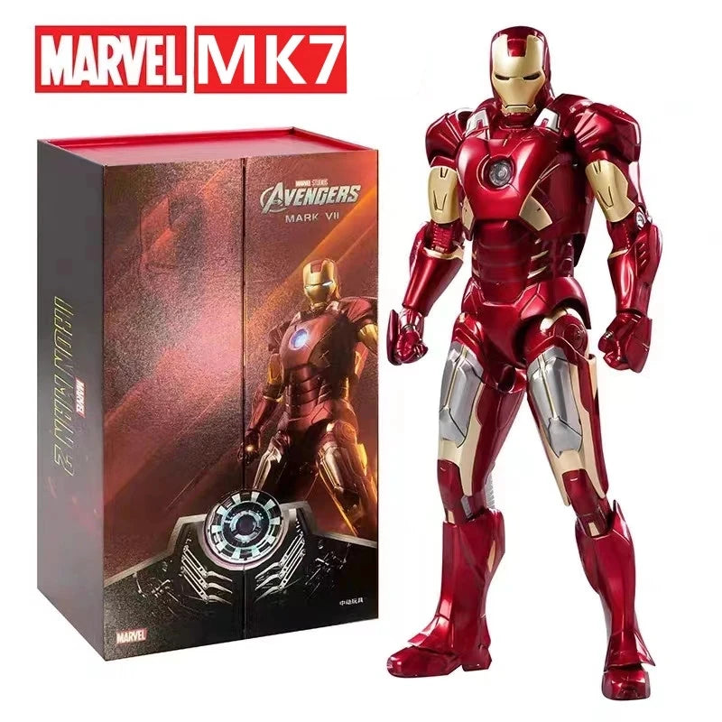 ZD Toys Iron Man Series Joint Movable MK1 MK2 MK3 MK4 MK5 MK6 MK7 MK42 MK43 MK50 Movie Action Figure 7 Inches Mark Dolls