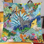 New 90cm Medium Square Scarf Desktop Printing Exquisite Right-angle Crimped High-quality Twill Women's Headscarf Shawl