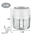 100ML/250ML Electric  Meat Mincer Garlic Chopper Rotate Garlic Press Crusher Vegetable Onion Cutter Kitchen Cooking Accessories