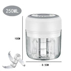 100ML/250ML Electric  Meat Mincer Garlic Chopper Rotate Garlic Press Crusher Vegetable Onion Cutter Kitchen Cooking Accessories