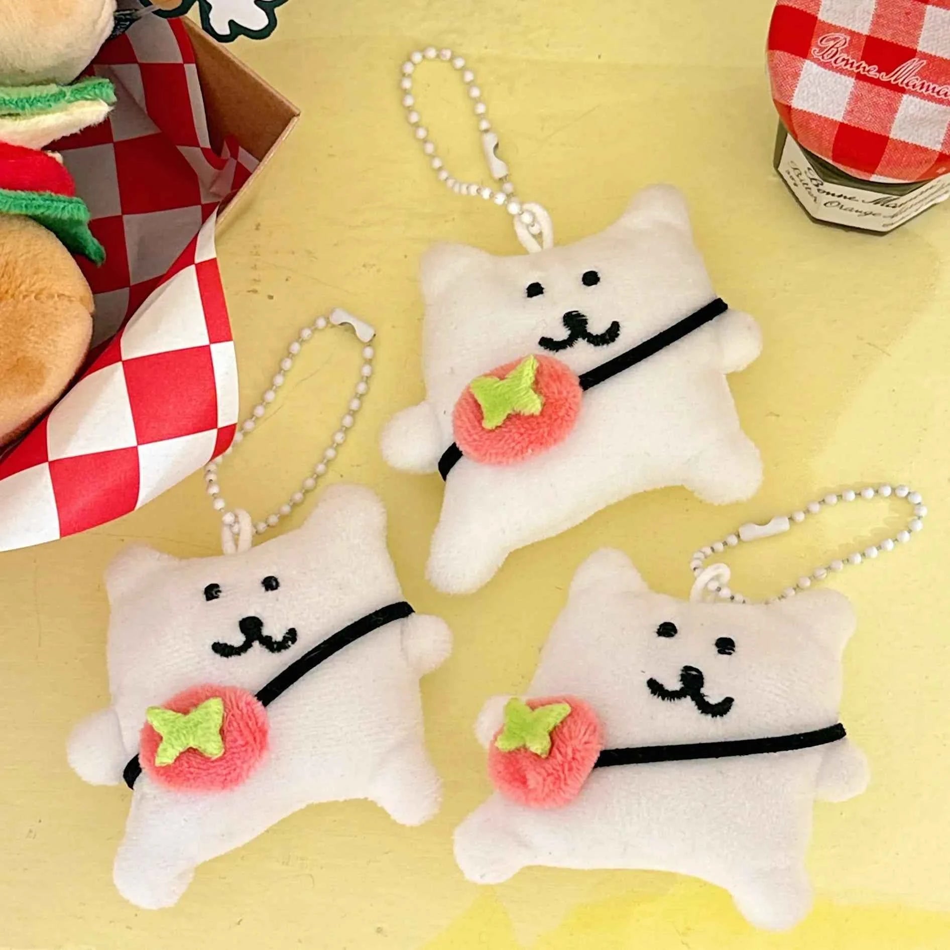 Cute Cartoon Puppy Plush Keychain Bag Charm