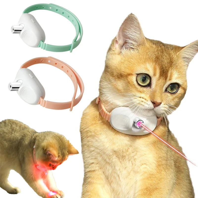Smart Laser Cat-teasing Collar Rechargeable Auto Infrared Interactive Pet Kitten Toys for Relieve Anxiety - WTN Essentials 