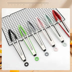 Anti-Slip Stainless Steel Cooking and Serving Tongs for Kitchen