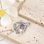 Elegant Style Heart shaped Pendant Necklace Hollow Design Mother's Day Gift Party Suitable for Best Friends Without Box