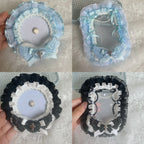 Lace bar ji matt decorative card cover bow ribbon pearl photo small card storage display handmade DIY handmade decorative auxili