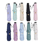125g Japanese ultra-light portable sun umbrella sun protection and ultraviolet rain dual-purpose 3-fold 6-bone pencil umbrella f