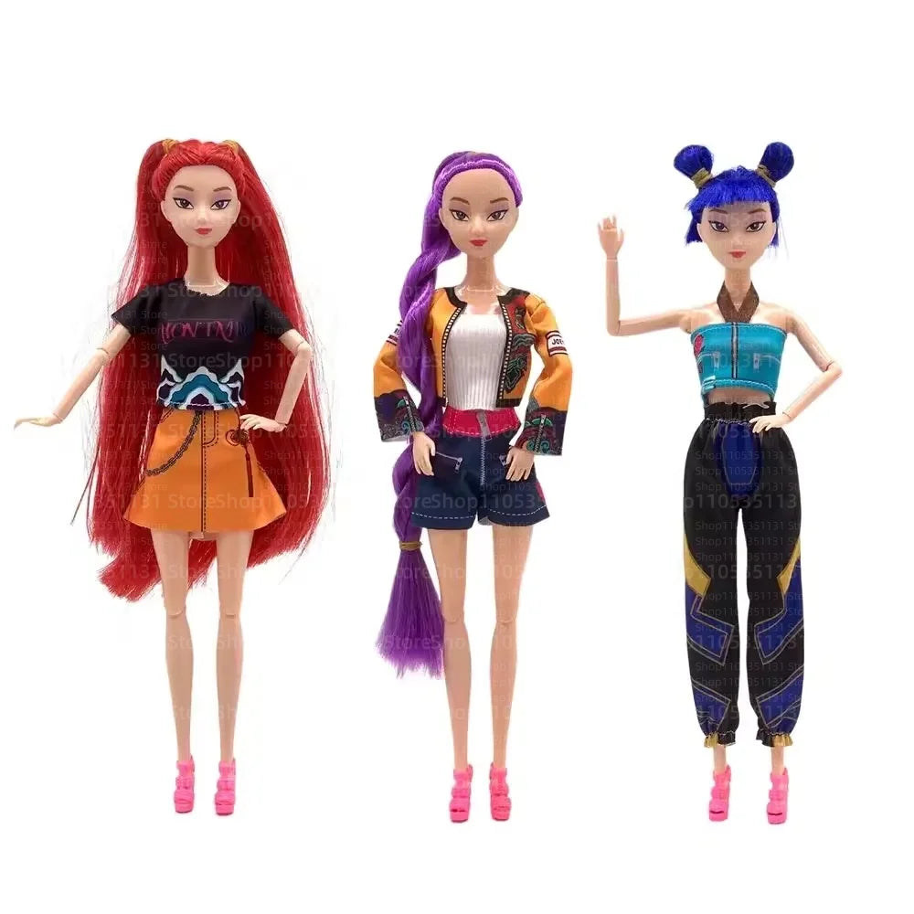 Kpop Anime Vinyl Doll Set – Rumi Mira Zoey Articulated Toy