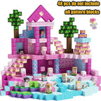 Magnetic Building Blocks Mine World Magnetic Pool Castle Villa Party Construction Brick Cube STEM Boy Girl Children Toy Set Gift