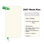 Kinbor 2027 Pocket Weekly Planner Notebook Limited Edition Week Journal Notebook Monthly Yearly Planning Book Travel Recording