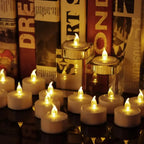 Candlium 12 Pack Warm Yellow LED Flameless Tea Light Candles 200+ Hours Battery Powered Perfect For Wedding Anniversary Decor