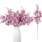 Glitter Artificial Flowers Berry Bouquet Christmas Decoration Xmas Tree Ornaments for Home Decor New Year Gift Accessory