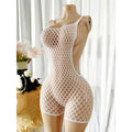 1PC Women Sexy Fishnet Beach Cover Up Hollow Out Bodycon Bodysuit See Through Summer Swimwear