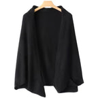 100%Wool Women's Knitted Shawl Scarf Soft Warm Knitwear Cardigan Cloak Wraps Shoulder Neck Protect Pashmina Scarves Dual Use