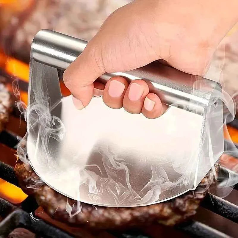 Heavy Duty Stainless Steel Smash Burger Press – BBQ Patty Smasher & Meat Press Tool