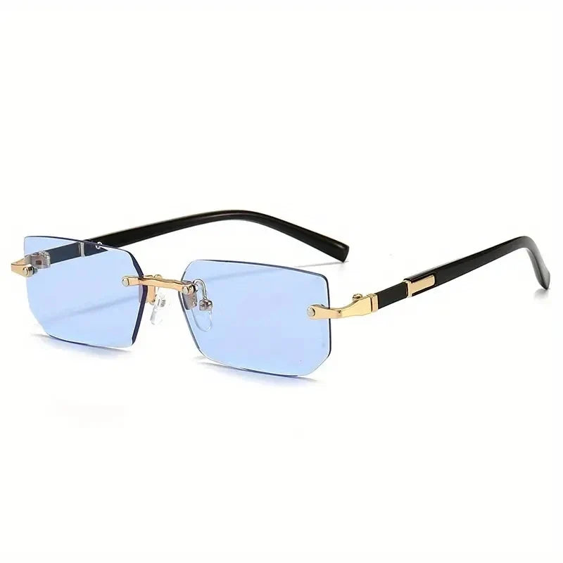 Rimless Rectangle UV400 Fashion Sunglasses for Men & Women