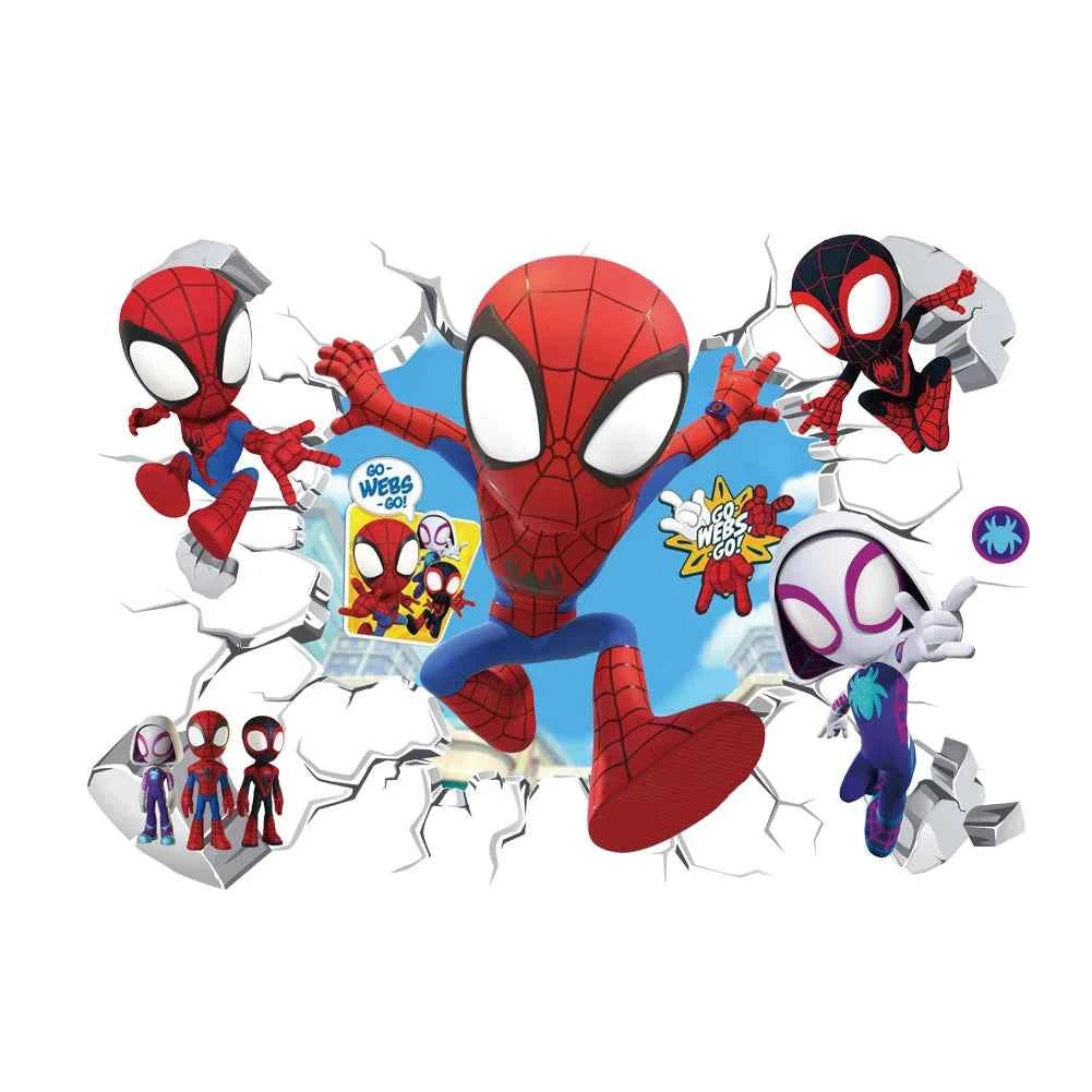 Cute mini Spiderman Super Heroes Wall Stickers For Kids Room Decoration Home Bedroom PVC Decor Cartoon Movie Mural Art Decals