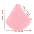 1/2/3/6Pcs Triangle Velvet Powder Puff Face Cosmetic Eye Beauty Makeup Tool Reusable Sponge Washable Mini Powder Puff Accessorie