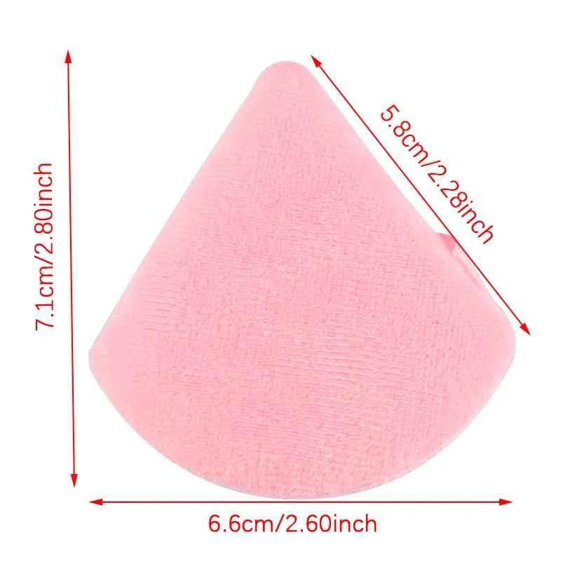 1/2/3/6Pcs Triangle Velvet Powder Puff Face Cosmetic Eye Beauty Makeup Tool Reusable Sponge Washable Mini Powder Puff Accessorie