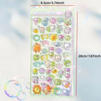 6/10 sheets Funny Sweet Furit cloud Pets Drop 3D Relief Sticker Scrapbooking Diy Diary Decor Stationery Kawaii Stickers