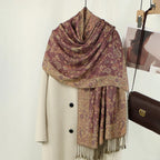 Ethnic Paisley Embroidery Viscose Hijab Retro Cashew Cotton Muslim Women Scarf Wraps Ladies Elegant Shawls Turban Headscarf