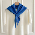 100% Australian Wool Knitted Triangle Scarf Shawl Women's Autumn  Winter Warm Neck Protection Scarf Decorative  Small Scarf