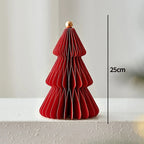 Paper Christmas Tree Ornaments 3D Honeycomb Christmas Tree Decorations Folded Paper 2026 Xmas New Year Desktop Arrangement Decor