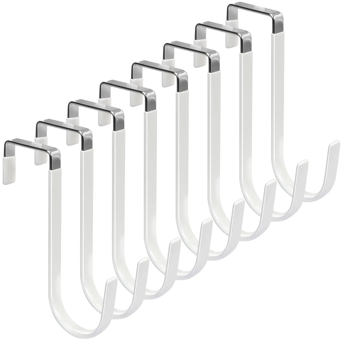 Door Hangers Hooks with Rubber Organizer Hooks for Living Room, Bathroom, Bedroom, Kitchen Hanging Clothes, Towels, Hats, Coats
