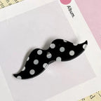 1/4pcs Mustache Hair Clip Polka Dot Y2K Retro Clips Fun Quirky Bangs Side Hairpins Harajuku Style Headwear Accessory Decoration